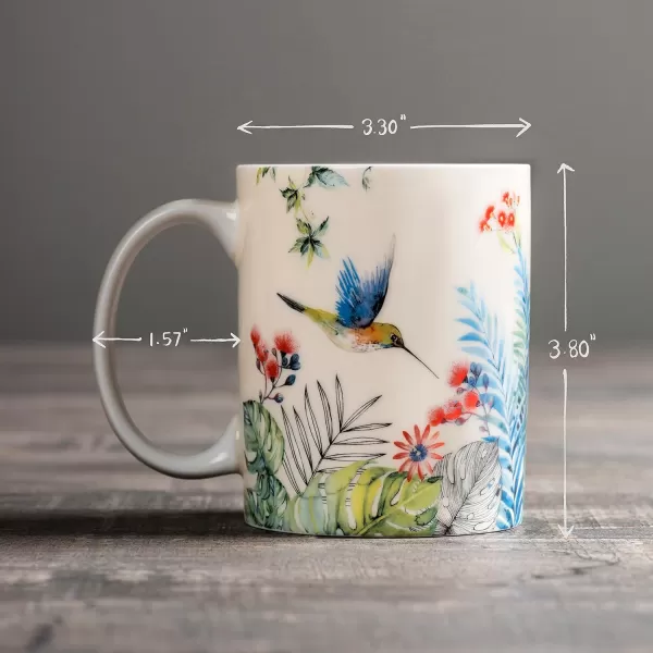 Maison d Hermine Coffee Mug with Handles Easy to Hold 15 Oz Fine Bone China Mug Pack of One for Hot Beverages Cappuccino Cocoa Milk Other Liquid Office Kelim  Last Days of Summer12  Tropiques  Colibris