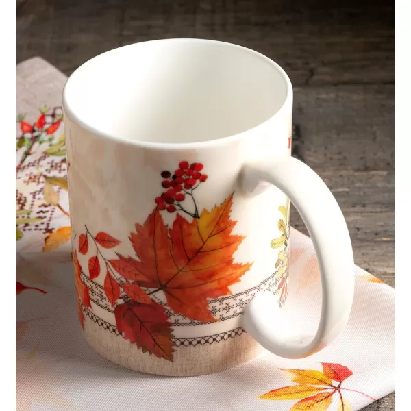 Maison d Hermine Coffee Mug with Handles Easy to Hold 15 Oz Fine Bone China Mug Pack of One for Hot Beverages Cappuccino Cocoa Milk Other Liquid Office Kelim  Last Days of Summer11  Amarante  Charmille