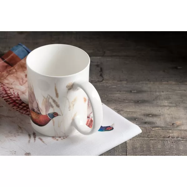 Maison d Hermine Coffee Mug with Handles Easy to Hold 15 Oz Fine Bone China Mug Pack of One for Hot Beverages Cappuccino Cocoa Milk Other Liquid Office Kelim  Last Days of Summer20  Faisan DAutomne  Vol libre