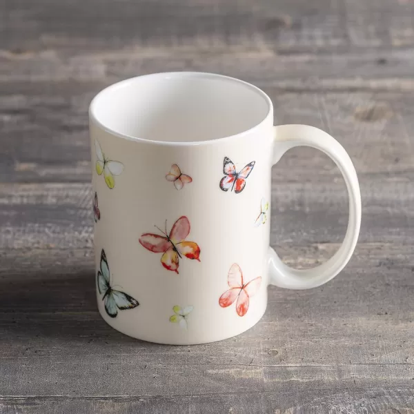 Maison d Hermine Coffee Mug with Handles Easy to Hold 15 Oz Fine Bone China Mug Pack of One for Hot Beverages Cappuccino Cocoa Milk Other Liquid Office Kelim  Last Days of Summer05  Botanical Fresh  Butterflies