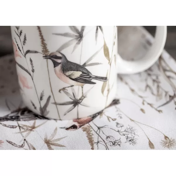 Maison d Hermine Coffee Mug with Handles Easy to Hold 15 Oz Fine Bone China Mug Pack of One for Hot Beverages Cappuccino Cocoa Milk Other Liquid Office Kelim  Last Days of Summer19  Meadow Florals  Perfect Pasture