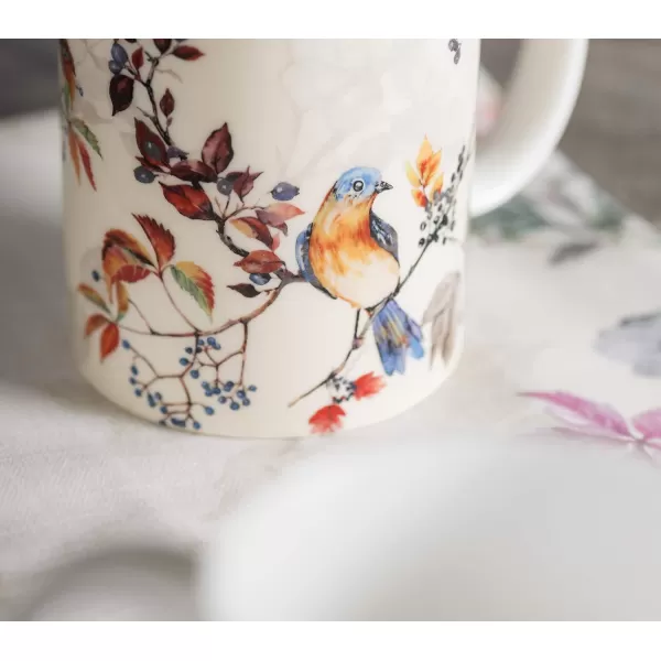 Maison d Hermine Coffee Mug with Handles Easy to Hold 15 Oz Fine Bone China Mug Pack of Two for Hot Beverages Cappuccino Cocoa Milk Other Liquid Office Colmar06  Equinoxe  Beige  Beige