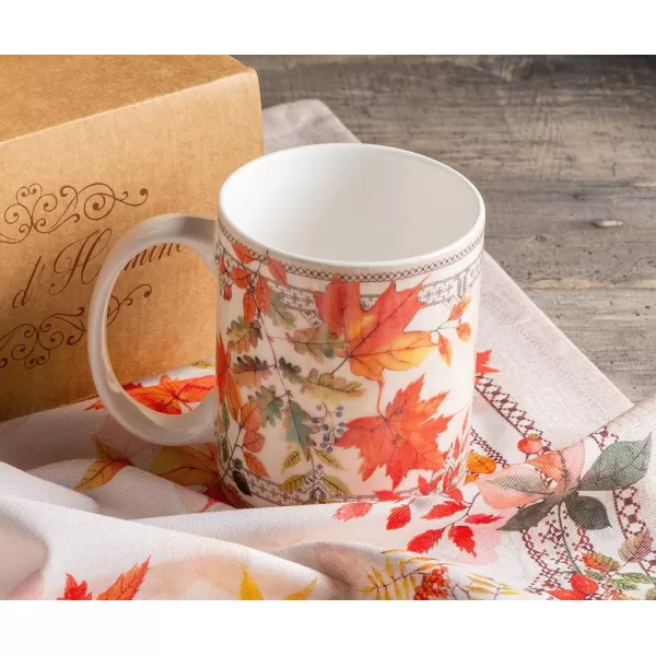 Maison d Hermine Coffee Mug with Handles Easy to Hold 15 Oz Fine Bone China Mug Pack of Two for Hot Beverages Cappuccino Cocoa Milk Other Liquid Office Colmar11  Amarante