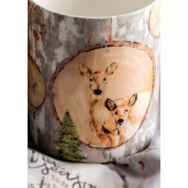 Maison d Hermine Coffee Mug with Handles Easy to Hold 15 Oz Fine Bone China Mug Pack of Two for Hot Beverages Cappuccino Cocoa Milk Other Liquid Office Colmar27  Mountain Life