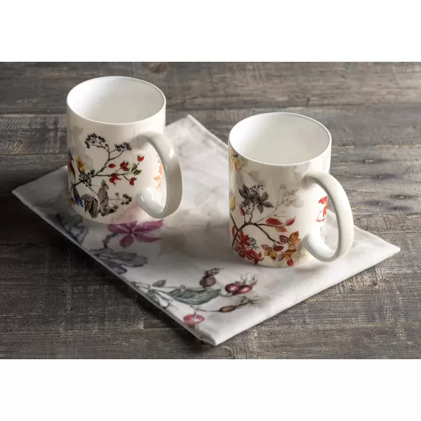 Maison d Hermine Coffee Mug with Handles Easy to Hold 15 Oz Fine Bone China Mug Pack of Two for Hot Beverages Cappuccino Cocoa Milk Other Liquid Office Colmar06  Equinoxe  Beige  Beige
