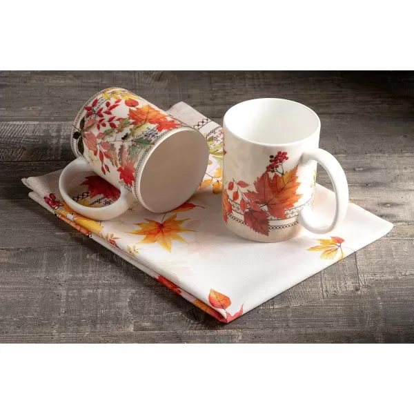 Maison d Hermine Coffee Mug with Handles Easy to Hold 15 Oz Fine Bone China Mug Pack of Two for Hot Beverages Cappuccino Cocoa Milk Other Liquid Office Colmar11  Amarante