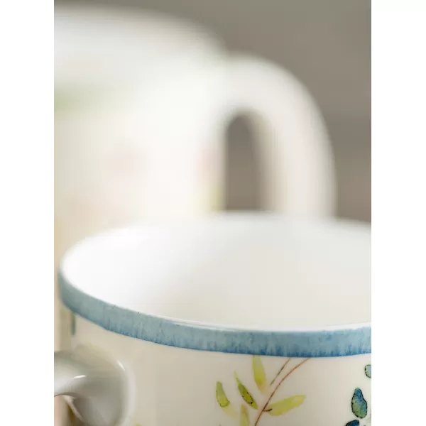 Maison d Hermine Coffee Mug with Handles Easy to Hold 15 Oz Fine Bone China Mug Pack of Two for Hot Beverages Cappuccino Cocoa Milk Other Liquid Office Colmar02  Colmar