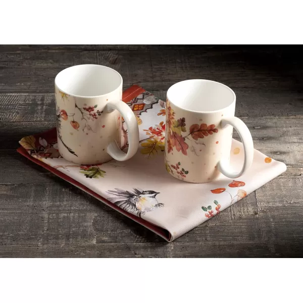 Maison d Hermine Coffee Mug with Handles Easy to Hold 15 Oz Fine Bone China Mug Pack of Two for Hot Beverages Cappuccino Cocoa Milk Other Liquid Office Colmar17  Kelim