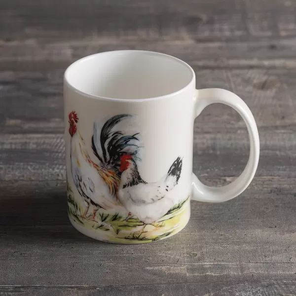 Maison d Hermine Coffee Mug with Handles Fine Bone China Mug Pack of One for Hot Beverages  Coffee Cappuccino Latte Home Office Perfect Gifts for Mothers Day Men ampamp WomenSous  Bois  Foret 12 Oz08  Campagne  Basse Cour