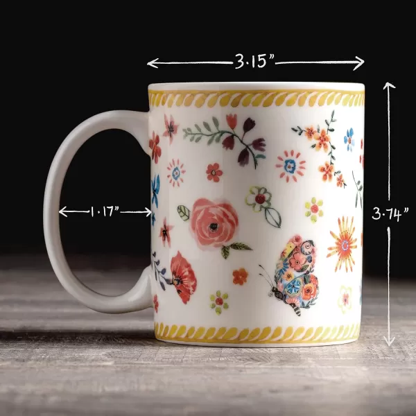 Maison d Hermine Coffee Mug with Handles Fine Bone China Mug Pack of One for Hot Beverages  Coffee Cappuccino Latte Home Office Perfect Gifts for Mothers Day Men ampamp WomenSous  Bois  Foret 12 Oz28  Happy Florals  Sweety  Summer Morning