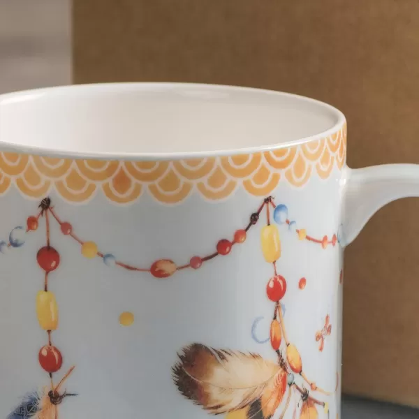 Maison d Hermine Coffee Mug with Handles Fine Bone China Mug Pack of One for Hot Beverages  Coffee Cappuccino Latte Home Office Perfect Gifts for Mothers Day Men ampamp WomenSous  Bois  Foret 12 Oz26  Ibiza  Festival