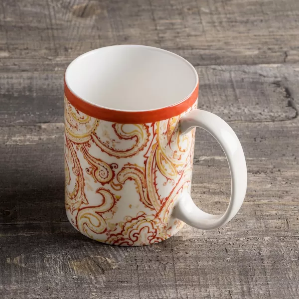 Maison d Hermine Coffee Mug with Handles Fine Bone China Mug Pack of One for Hot Beverages  Coffee Cappuccino Latte Home Office Perfect Gifts for Mothers Day Men ampamp WomenSous  Bois  Foret 12 Oz25  Palatial Paisley  Autumn