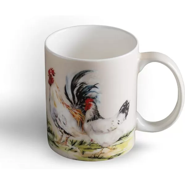 Maison d Hermine Coffee Mug with Handles Easy to Hold 15 Oz Fine Bone China Mug Pack of One for Hot Beverages Cappuccino Cocoa Milk Other Liquid Office Kelim  Last Days of Summer08  Campagne  Basse Cour