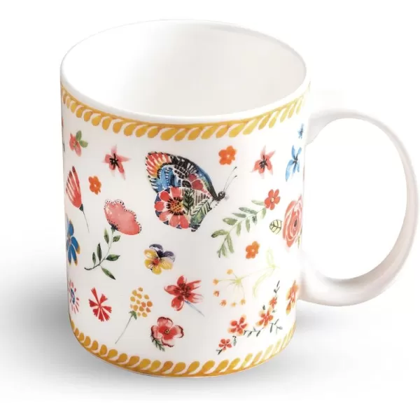 Maison d Hermine Coffee Mug with Handles Fine Bone China Mug Pack of One for Hot Beverages  Coffee Cappuccino Latte Home Office Perfect Gifts for Mothers Day Men ampamp WomenSous  Bois  Foret 12 Oz28  Happy Florals  Sweety  Summer Morning