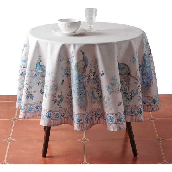 imageMaison d Hermine 100 Cotton Table Cover  70quot Diameter Round Decorative Tablecloth  Washable Tablecloths for Wedding Dining Home Farmhouse ampamp Party  Mosaic Collection70 Round