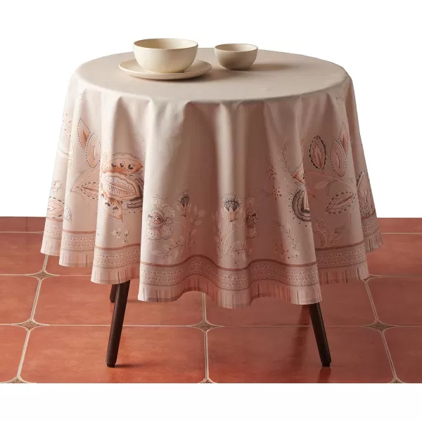 imageMaison d Hermine 100 Cotton Table Cover  70quot Diameter Round Decorative Tablecloth  Washable Tablecloths for Wedding Dining Home Farmhouse ampamp Party  Mosaic Collection70 Round