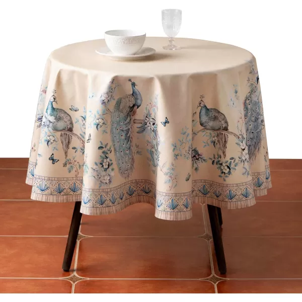 imageMaison d Hermine 100 Cotton Table Cover  70quot Diameter Round Decorative Tablecloth  Washable Tablecloths for Wedding Dining Home Farmhouse ampamp Party  Mosaic Collection70 Round