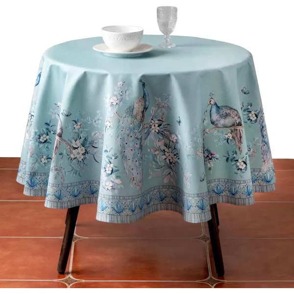 imageMaison d Hermine 100 Cotton Table Cover  70quot Diameter Round Decorative Tablecloth  Washable Tablecloths for Wedding Dining Home Farmhouse ampamp Party  Mosaic Collection70 Round