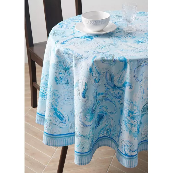 imageMaison d Hermine 100 Cotton Table Cover  70quot Diameter Round Decorative Tablecloth  Washable Tablecloths for Wedding Dining Home Farmhouse ampamp Party  Mosaic Collection70 Round