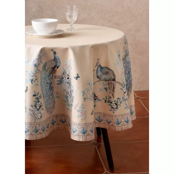 imageMaison d Hermine 100 Cotton Table Cover  70quot Diameter Round Decorative Tablecloth  Washable Tablecloths for Wedding Dining Home Farmhouse ampamp Party  Mosaic Collection70 Round