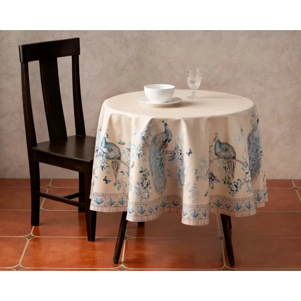 imageMaison d Hermine 100 Cotton Table Cover  70quot Diameter Round Decorative Tablecloth  Washable Tablecloths for Wedding Dining Home Farmhouse ampamp Party  Mosaic Collection70 Round