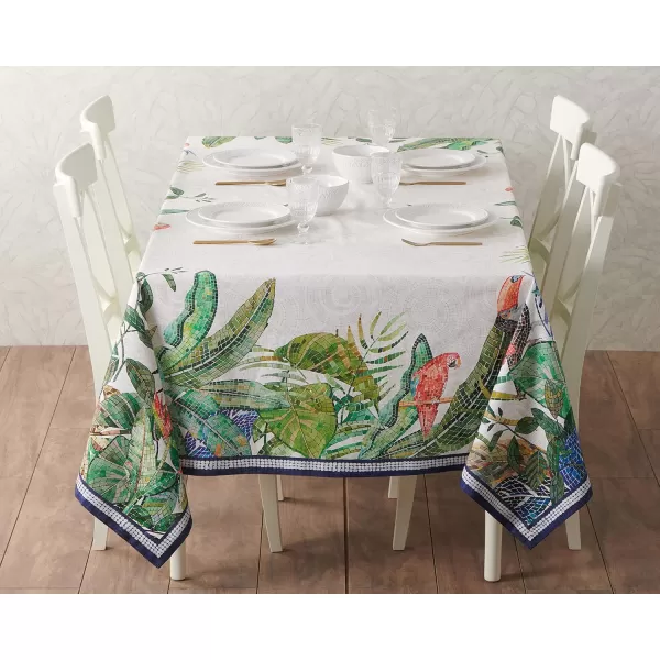 imageMaison d Hermine 100 Cotton Table Cover  70quotx70quot Square Decorative Tablecloth  Tablecloths for Dining Wedding Baby Shower Home Farmhouse Kitchen ampamp Parties  Mosaic Collection90 x 70 Rectangular