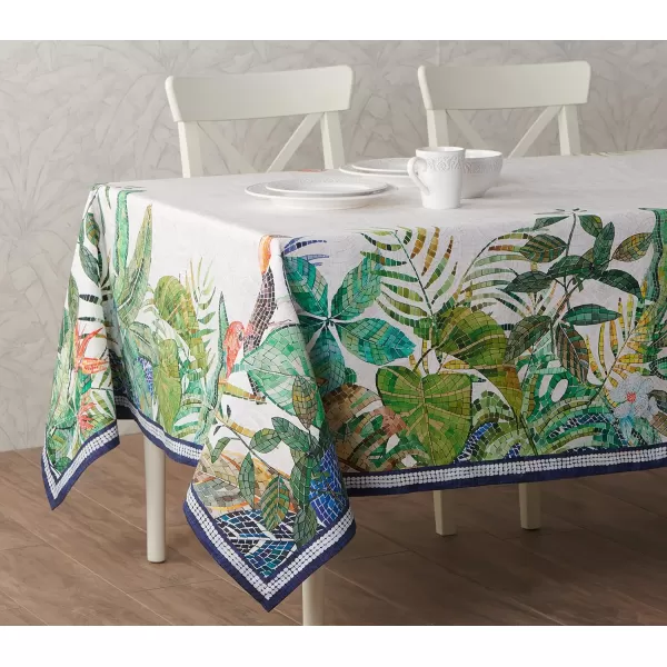 imageMaison d Hermine 100 Cotton Table Cover  70quotx70quot Square Decorative Tablecloth  Tablecloths for Dining Wedding Baby Shower Home Farmhouse Kitchen ampamp Parties  Mosaic Collection90 x 70 Rectangular