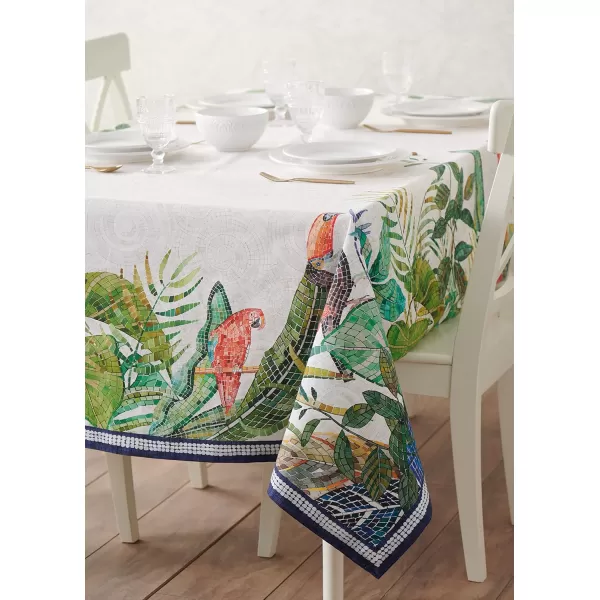 imageMaison d Hermine 100 Cotton Table Cover  70quotx70quot Square Decorative Tablecloth  Tablecloths for Dining Wedding Baby Shower Home Farmhouse Kitchen ampamp Parties  Mosaic Collection108 x 70 Rectangular