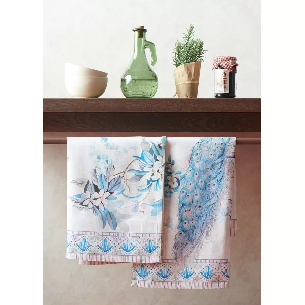 imageMaison d Hermine Kitchen Towel 100 Combed Cotton Premium Set of 3 Soft Easter Bar Towel MultiPurpose Dish Cloth for Dining Buffet Parties ampamp Camping  MosaicPeacock Utopia  Original