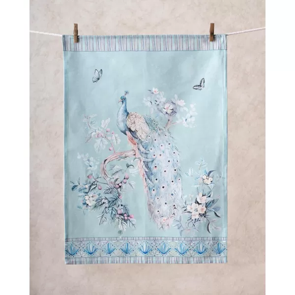 imageMaison d Hermine Kitchen Towel 100 Combed Cotton Premium Set of 3 Soft Easter Bar Towel MultiPurpose Dish Cloth for Dining Buffet Parties ampamp Camping  MosaicPeacock Utopia  Pastel Turquoise