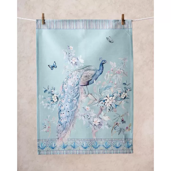 imageMaison d Hermine Kitchen Towel 100 Combed Cotton Premium Set of 3 Soft Easter Bar Towel MultiPurpose Dish Cloth for Dining Buffet Parties ampamp Camping  MosaicPeacock Utopia  Pastel Turquoise