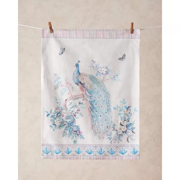 imageMaison d Hermine Kitchen Towel 100 Combed Cotton Premium Set of 3 Soft Easter Bar Towel MultiPurpose Dish Cloth for Dining Buffet Parties ampamp Camping  MosaicPeacock Utopia  Original