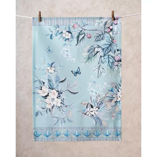 imageMaison d Hermine Kitchen Towel 100 Combed Cotton Premium Set of 3 Soft Easter Bar Towel MultiPurpose Dish Cloth for Dining Buffet Parties ampamp Camping  MosaicPeacock Utopia  Pastel Turquoise