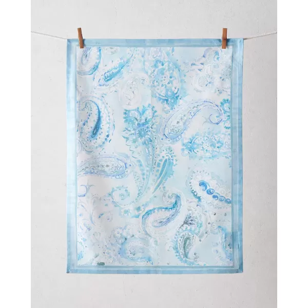 imageMaison d Hermine Kitchen Towel 100 Combed Cotton Premium Set of 3 Soft Easter Bar Towel MultiPurpose Dish Cloth for Dining Buffet Parties ampamp Camping  MosaicPaisley Blues