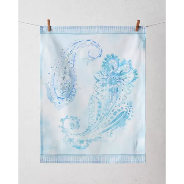imageMaison d Hermine Kitchen Towel 100 Combed Cotton Premium Set of 3 Soft Easter Bar Towel MultiPurpose Dish Cloth for Dining Buffet Parties ampamp Camping  MosaicPaisley Blues