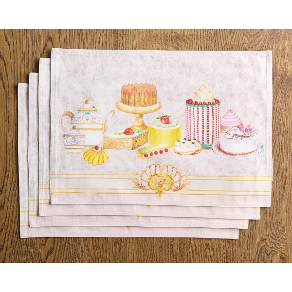 imageMaison d Hermine Placemats 100 Combed Cotton Premium Set of 4 Dinner Placemat Decorative Washable Cloth Placemat Dining Buffet Parties ampamp Camping  Mosaic 13quotx19quotPastries