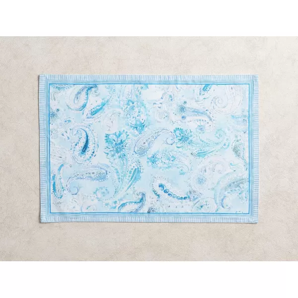 imageMaison d Hermine Placemats 100 Combed Cotton Premium Set of 4 Dinner Placemat Decorative Washable Cloth Placemat Dining Buffet Parties ampamp Camping  Mosaic 13quotx19quotPaisley Blues