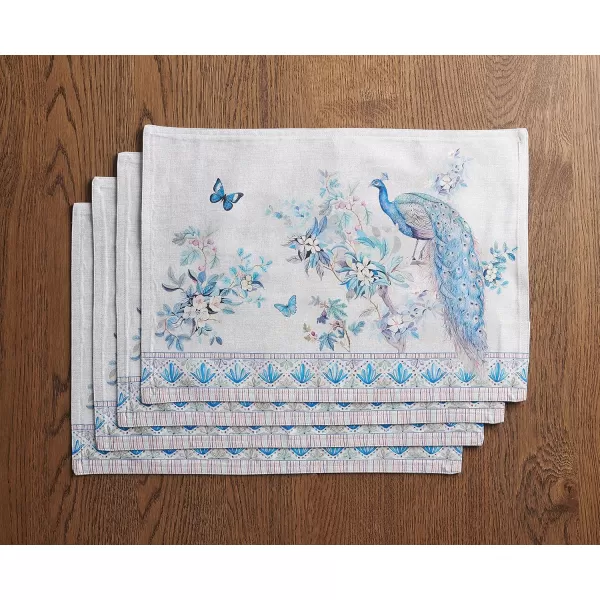 imageMaison d Hermine Placemats 100 Combed Cotton Premium Set of 4 Dinner Placemat Decorative Washable Cloth Placemat Dining Buffet Parties ampamp Camping  Mosaic 13quotx19quotPeacock Utopia  Original