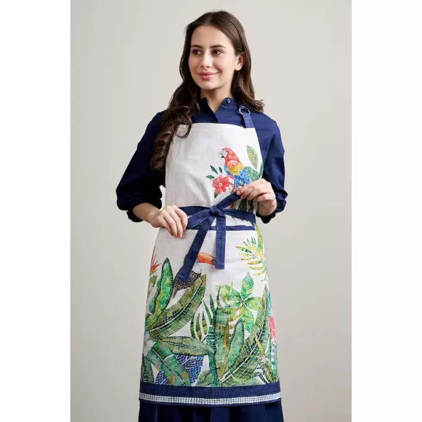 imageMaison d Hermine Premium 100 Combed Cotton Kitchen Easter Chef Apron with an Adjustable Neck with Long Ties for Women MenMosaic