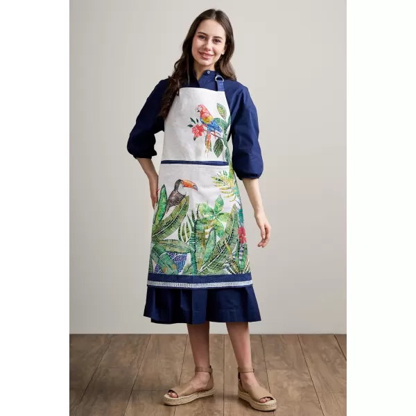imageMaison d Hermine Premium 100 Combed Cotton Kitchen Easter Chef Apron with an Adjustable Neck with Long Ties for Women MenMosaic