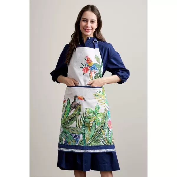 imageMaison d Hermine Premium 100 Combed Cotton Kitchen Easter Chef Apron with an Adjustable Neck with Long Ties for Women MenMosaic