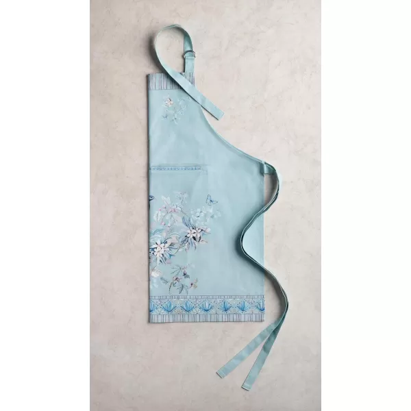 imageMaison d Hermine Premium 100 Combed Cotton Kitchen Easter Chef Apron with an Adjustable Neck with Long Ties for Women MenPeacock Uthopia  Pastel Turquoise