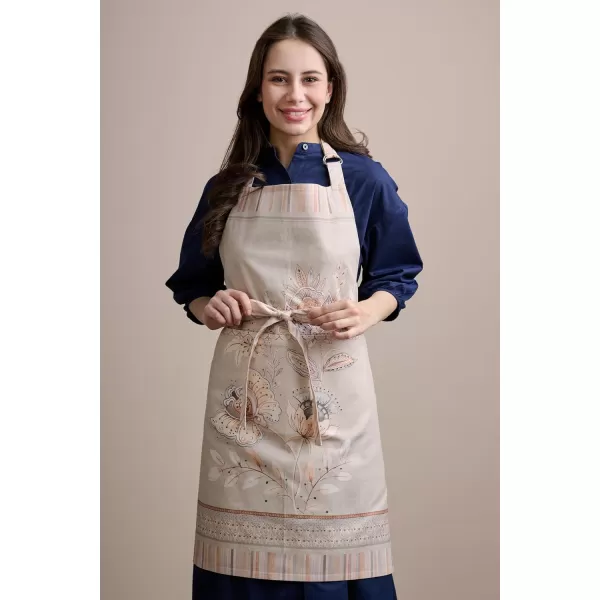 imageMaison d Hermine Premium 100 Combed Cotton Kitchen Easter Chef Apron with an Adjustable Neck with Long Ties for Women MenSociety Florals