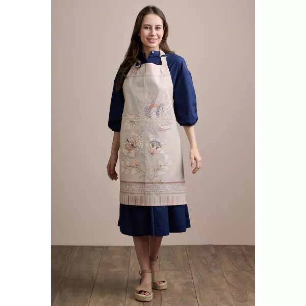 imageMaison d Hermine Premium 100 Combed Cotton Kitchen Easter Chef Apron with an Adjustable Neck with Long Ties for Women MenSociety Florals