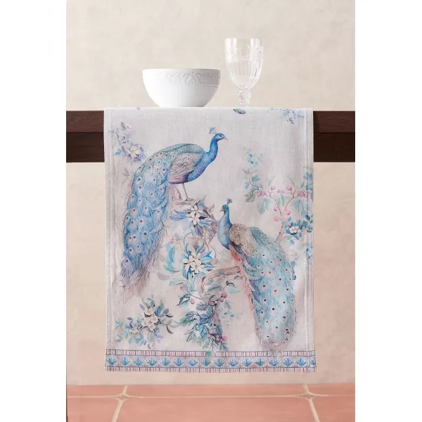 imageMaison d Hermine Table Runner 100 Combed Cotton Premium 1450 Inch x 72 Inch Decorative Runner Table Runners Dining Kitchen Parties ampamp Camping Mosaic Double LayerPeacock Utopia  Original