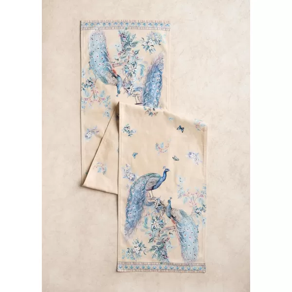 imageMaison d Hermine Table Runner 100 Combed Cotton Premium 1450 Inch x 72 Inch Decorative Runner Table Runners Dining Kitchen Parties ampamp Camping Mosaic Double LayerPeacock Utopia  Sandy Beach