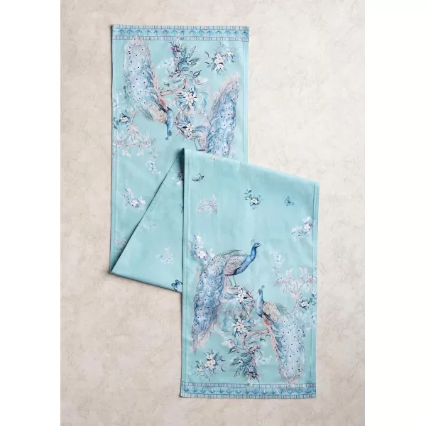 imageMaison d Hermine Table Runner 100 Combed Cotton Premium 1450 Inch x 72 Inch Decorative Runner Table Runners Dining Kitchen Parties ampamp Camping Mosaic Double LayerPeacock Utopia  Pastel Turquoise