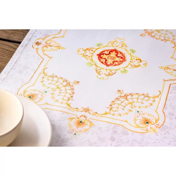 imageMaison d Hermine Table Runner 100 Combed Cotton Premium 1450 Inch x 72 Inch Decorative Runner Table Runners Dining Kitchen Parties ampamp Camping Mosaic Double LayerPastries