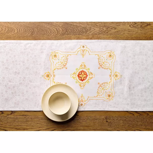 imageMaison d Hermine Table Runner 100 Combed Cotton Premium 1450 Inch x 72 Inch Decorative Runner Table Runners Dining Kitchen Parties ampamp Camping Mosaic Double LayerPastries