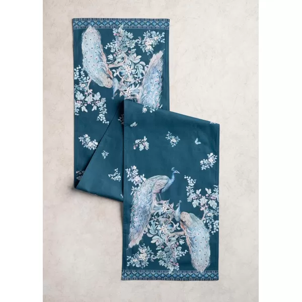 imageMaison d Hermine Table Runner 100 Combed Cotton Premium 1450 Inch x 72 Inch Decorative Runner Table Runners Dining Kitchen Parties ampamp Camping Mosaic Double LayerPeacock Utopia  Deep Sea